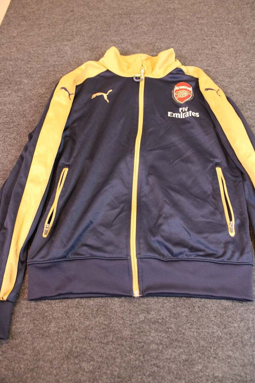 2015-16 Arsenal Puma Track Jacket Navy Gold Full Zip Fly Emirates